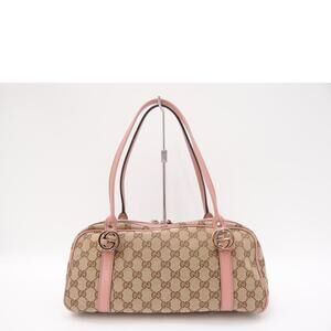 Gucci GG Canvas Boston Twins Bag Pink